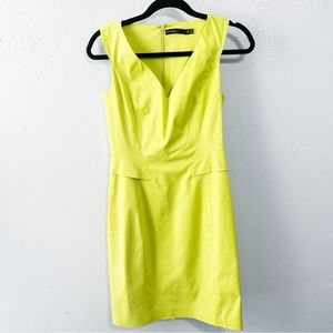 Karen Millen lime green sheath dress size 6